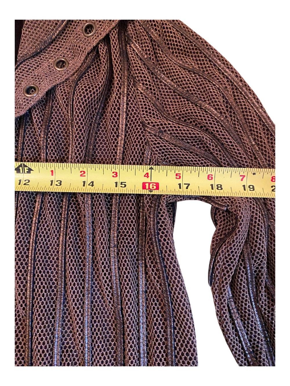 Alexandra Rosati Brown Mesh-Trim Jacket (Size 8) - Picture 9 of 9